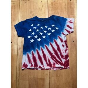 Liquid‎ Blue Kids Tie Dye American Flag T Shirt Youth Small